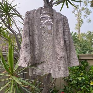 Gray Sequin Glittery Cardigan